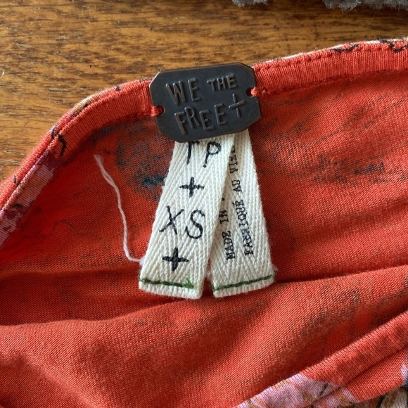 We the Free Birds of Paradise Off the Should Floral Bell Sleeves Boho Top Blouse - Picture 10 of 12